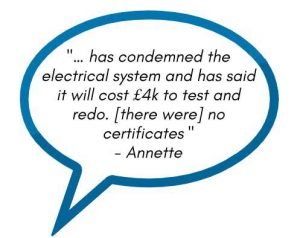 Electrical system condemned