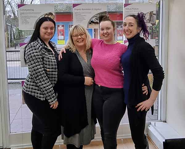 Conveyancing team at Wickford: Lucy, Sarah Freeman, Rebecca Stewart and Kate Hunt