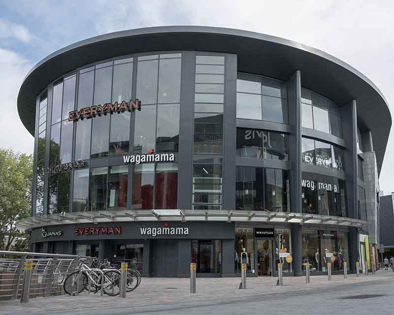 Modern shopping centre in Chelmsford