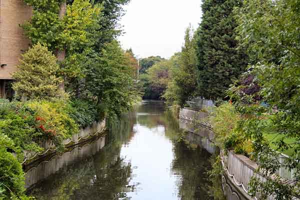 The River Chelmer that gives Chelmsford its name