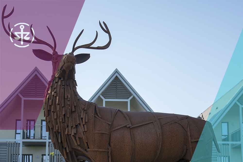 Statue of a stag in Chelmsford