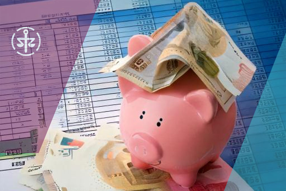 Piggy bank and spreadsheets: cost of buying your home